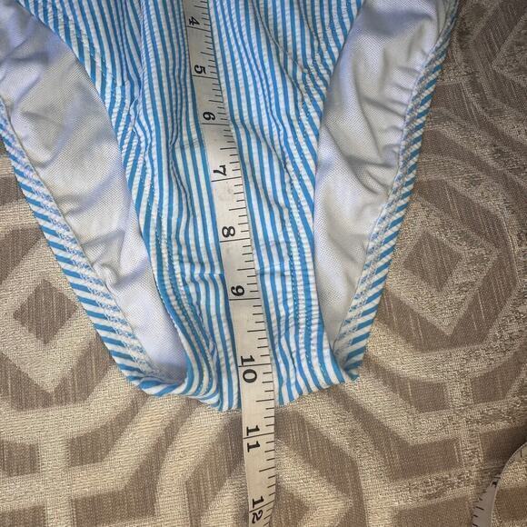 Lilly Pulitzer Pico High Cut Bikini Bottom blue‎ striped size 12 - Picture 3 of 4